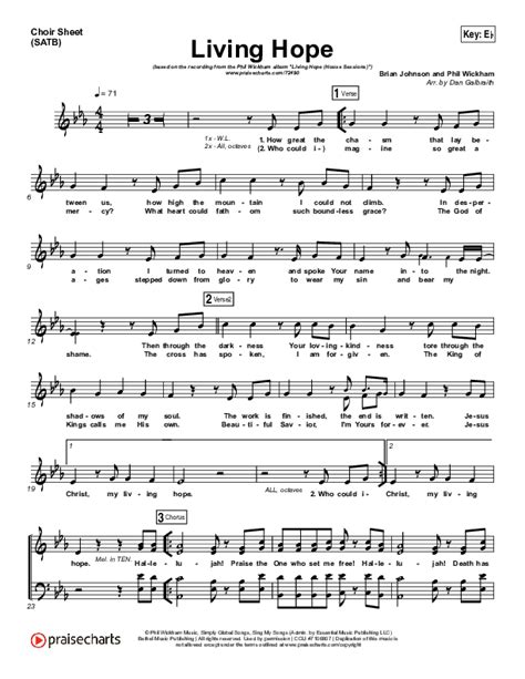 living hope original key